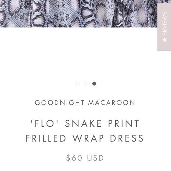 NWT Goodnight Macaroon Snake Print frilled dress - Picture 4 of 5